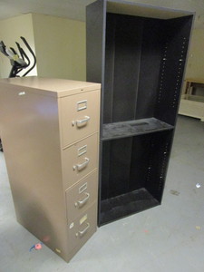 lot 420 image: FILE CABINET, SHELF UNIT