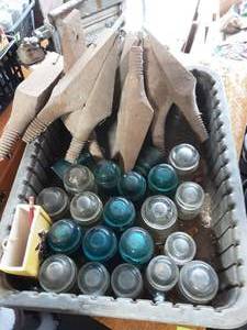 lot 25 image: Vintage Telephone Insulators & Parts