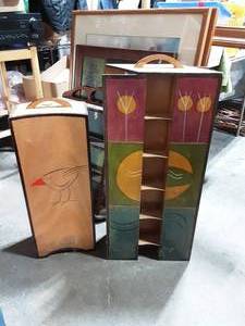 lot 35 image: 2-Hand Crafted Knick-Knack Shelves (Signed) 14x30 & 14x25