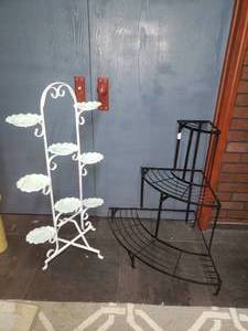 lot 27 image: Corner & Multi-Level  Metal Plant Stands