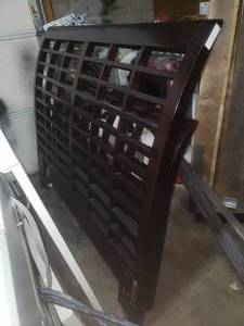 lot 6 image: King Size Mission Style Bed Frame
