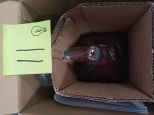 lot 11 image: Black Outdoor LED Wall Lantern Sconce open box never used