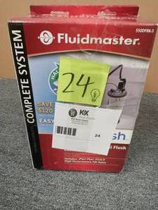 lot 24 image: Lot of 2 Fluidmaster 550DFRK-3 Duo Flush Fill and Dual Flush Conversion System open box never used