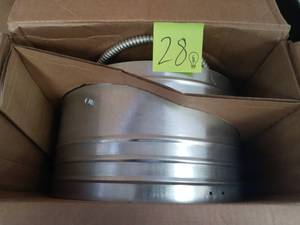 lot 28 image: 1450 CFM SIlver Electric Powered Gable Mount Electric Attic Fan open box never used