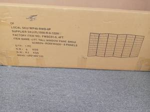 lot 30 image: 4 ft. Rosewood 6-Panel Room Dividerby Oriental Furniture open box never used
