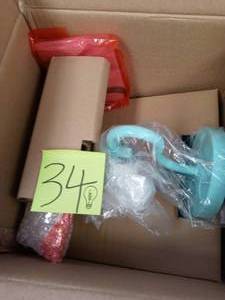 lot 34 image: Freemont 9 in. W 1-Light Hi Gloss Blue IndoorOutdoor Wet Rated Wall Lantern Sconce with Crystal Crown Detail by Feiss open box never used