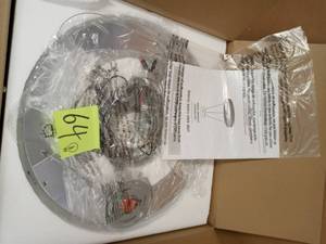 lot 64 image: 100-Watt Equivalence Integrated LED Chrome Pendant by Good Lumens by Madison Avenue open box never used