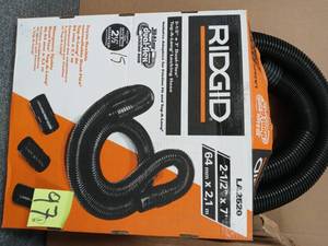 lot 97 image: 2-12 in. x 7 ft. Dual-Flex Tug-A-Long Locking Vacuum Hose for RIDGID WetDry Shop Vacuums by RIDGID open box never used