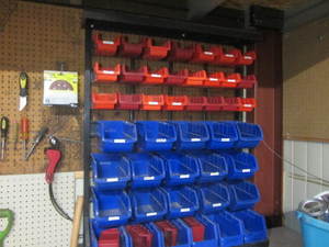lot 17 image: Parts bins & rack, 37Wx11D at bas...