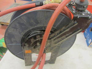 lot 126 image: Reel works hose reel with 38 hose...