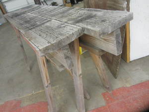 lot 147 image: Wooden sawhorses, 72...
