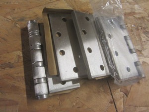 lot 249 image: Hinges, stainless steel brushed, qt...