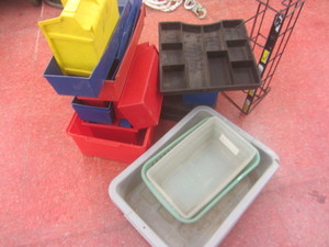 lot 345 image: Hardware bins & rack...