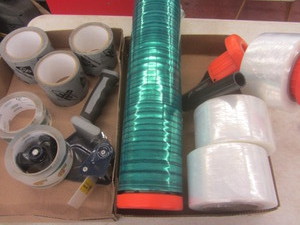 lot 392 image: Stretch wrap, packaging tape & disp...