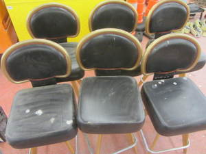 lot 180 image: Stools, set of six, four have 24H ...