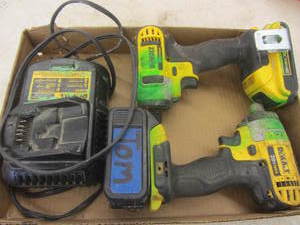 lot 186 image: DeWalt 20V Max tools two 14 impa...
