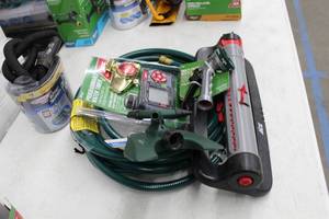 Plastic Revolving Sprinkler, Pocket Hose, Spray Nozzle, Programmable Water Timer, LawnGarden Hoses and Sprinklers