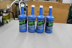 Lot of (4) Opti-4 SAE 30 4-Cycle Engine Lube  20oz. Plastic Bottle
