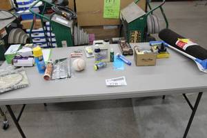 Floor Mat, Grabber Stick, Mini Amp Speaker, Baseball Hackysack, Pressure Cooker Seal, Monster Power Digital Indoor Antenna, Household Items