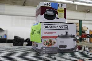 Black&Decker Rice Cooker, Mr. Coffee 4-Cup Coffee Pot
