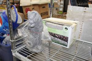 Suncast Border Stone Edging, Ceramic Cat Statue, Decorative Lawn Items