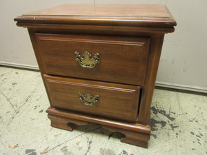 lot 320 image: BASSETT SOLID WOOD NIGHT STAND