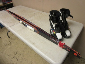 lot 366 image: FISCHER CROSS-COUNTRY SKIS, SALOMON S-LAB SKI BOOTS, SIZE 9