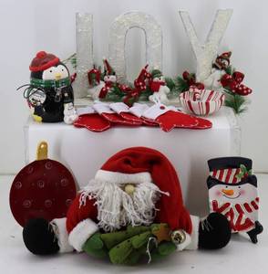 Christmas Cookie Jar, Plates & Misc