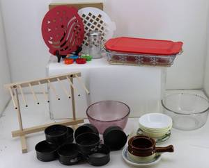 Glass Bowls and Baking Supplies