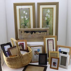 Picture Frames & Wickor Basket