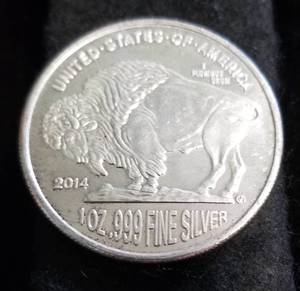 1 TROY OZ. .999 FINE SILVER INDIAN HEAD DESIGN