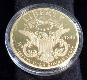 STERLING SILVER GOLD PLATED ROUND IN AIRTITE 30 grams just under 1oz
