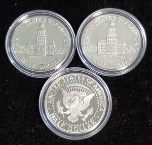 3 PROOF KENNEDY HALF DOLLARS IN AIRTITES 1976-S X2 1998-S