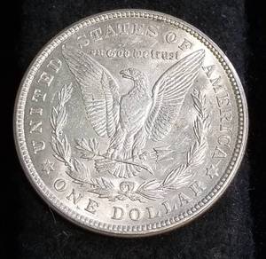 1921-D MORGAN SILVER DOLLAR AU