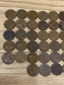 Lot Of (50) Assorted Wheat Cents