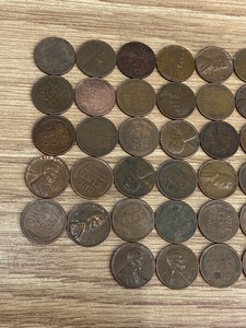 Lot Of (50) Assorted Wheat Cents