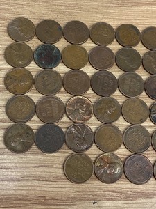 Lot Of (50) Assorted Wheat Cents