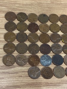 Lot Of (50) Assorted Wheat Cents