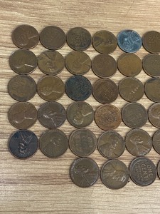 Lot Of (50) Assorted Wheat Cents