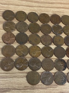 Lot Of (50) Assorted Wheat Cents