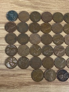 Lot Of (50) Assorted Wheat Cents