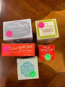Lot of 5 Vintage Avon Items (many of these Avon Items sell on Ebay from $5-38)