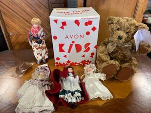 Avon Doll & Teddy Bear Lot