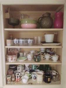 lot 27 image: Contents of Kitchen Drawer, Cabinet, & Countertop