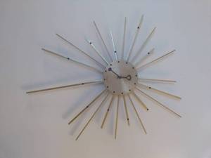 lot 4 image: Vintage MCM Ingraham Wall Clock