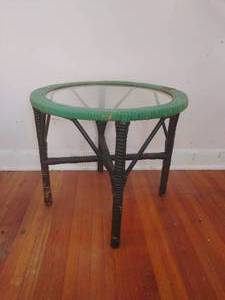 lot 86 image: Vintage Green Side Table