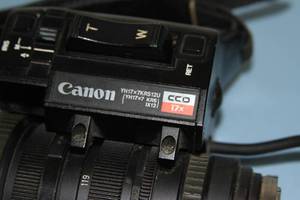 lot 111 image: Lot of 2 Canon Professional Video Camera  Camcorder Zoom & Focus Lenses