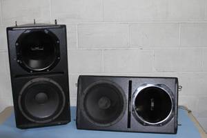 lot 114 image: PAIR of Renkus Heinz Trap JR Full Range 2-Way Arrayable Loudspeaker  Speakers