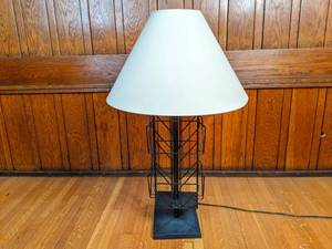 lot 42 image: Unique Postcard Spinner Rack Lamp