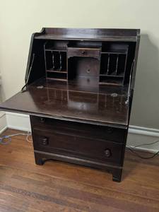 lot 31 image: Antique Slant Front Secretary Desk